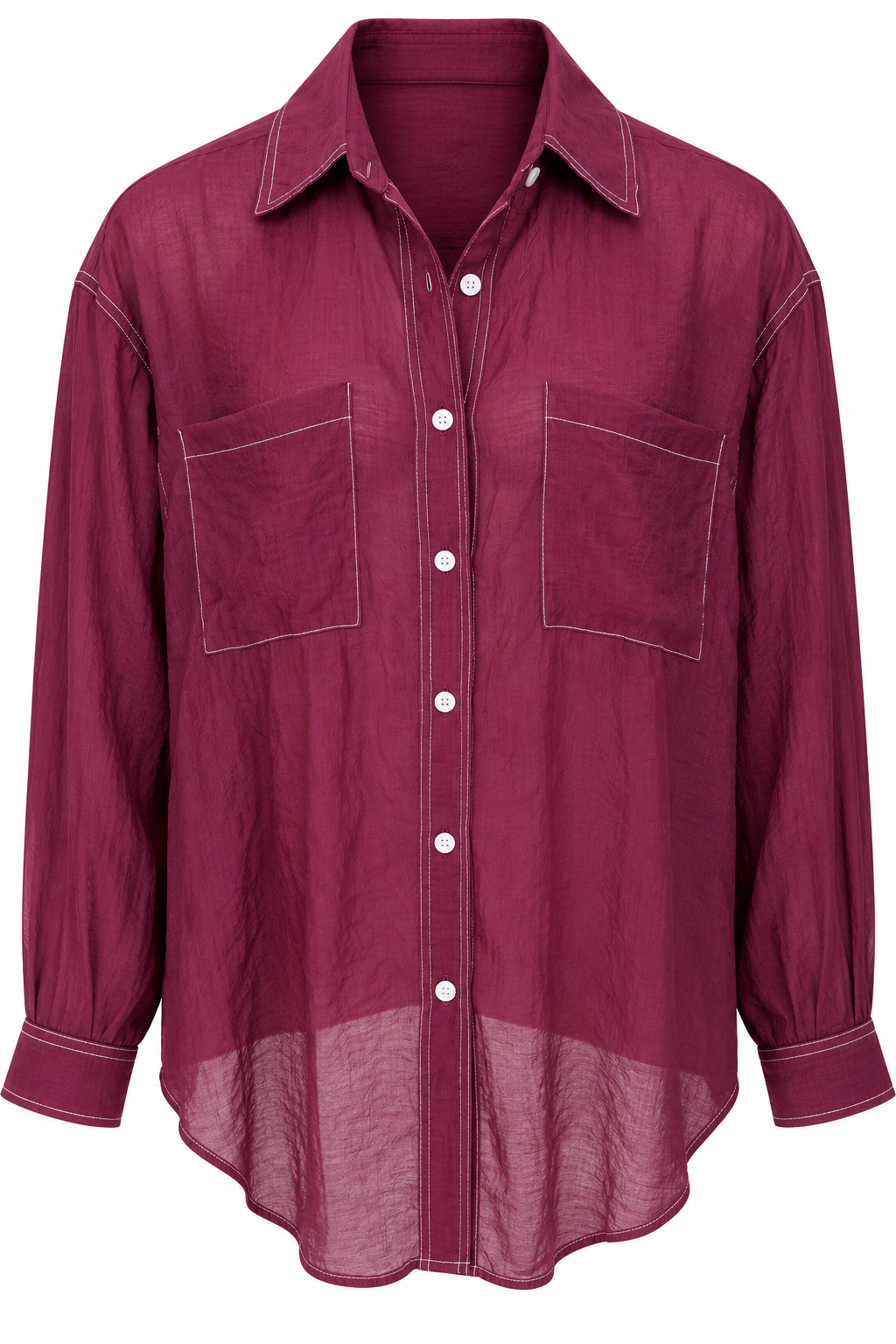 Maude contrast shirt plum
