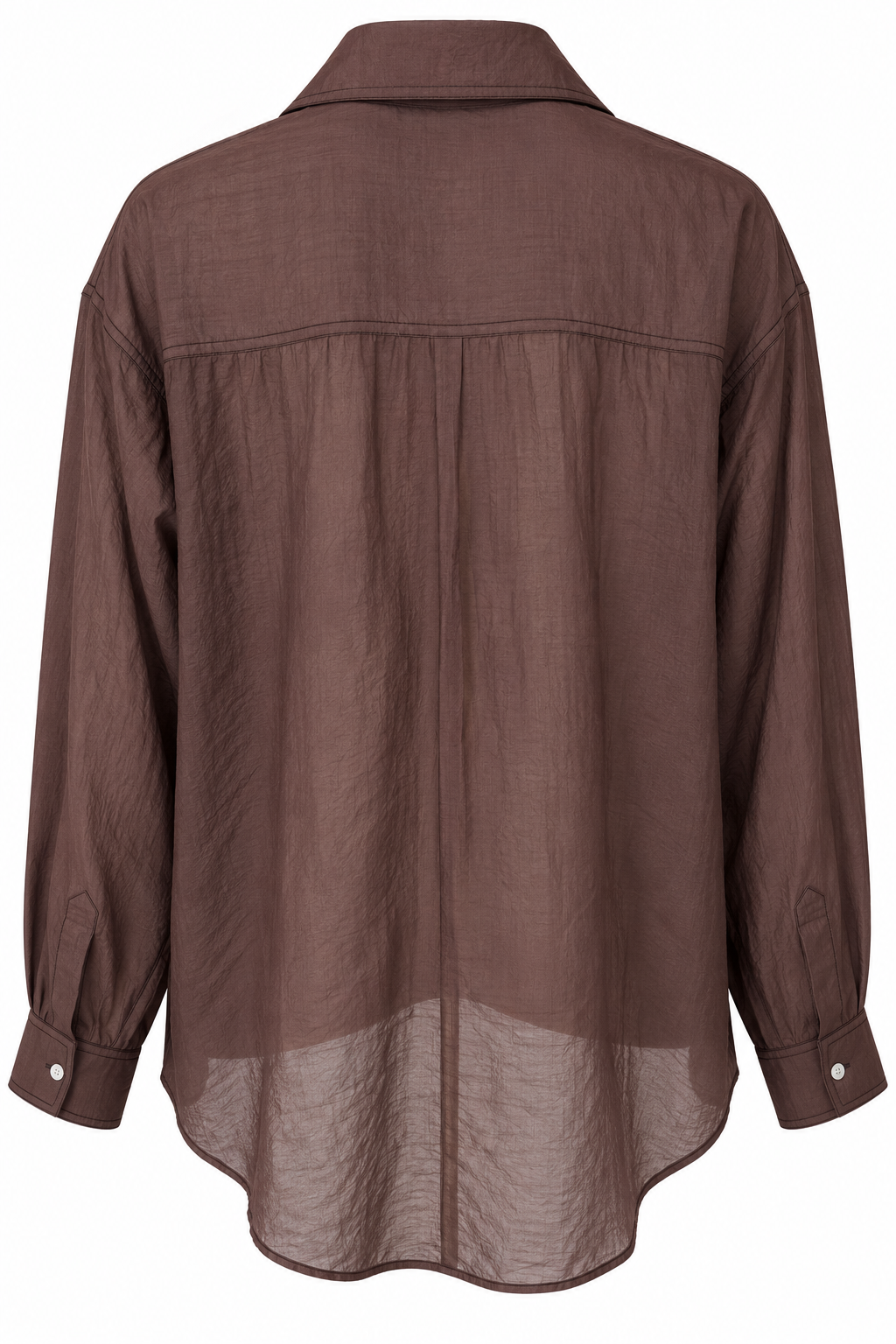 Maude contrast shirt Dark Chocolate