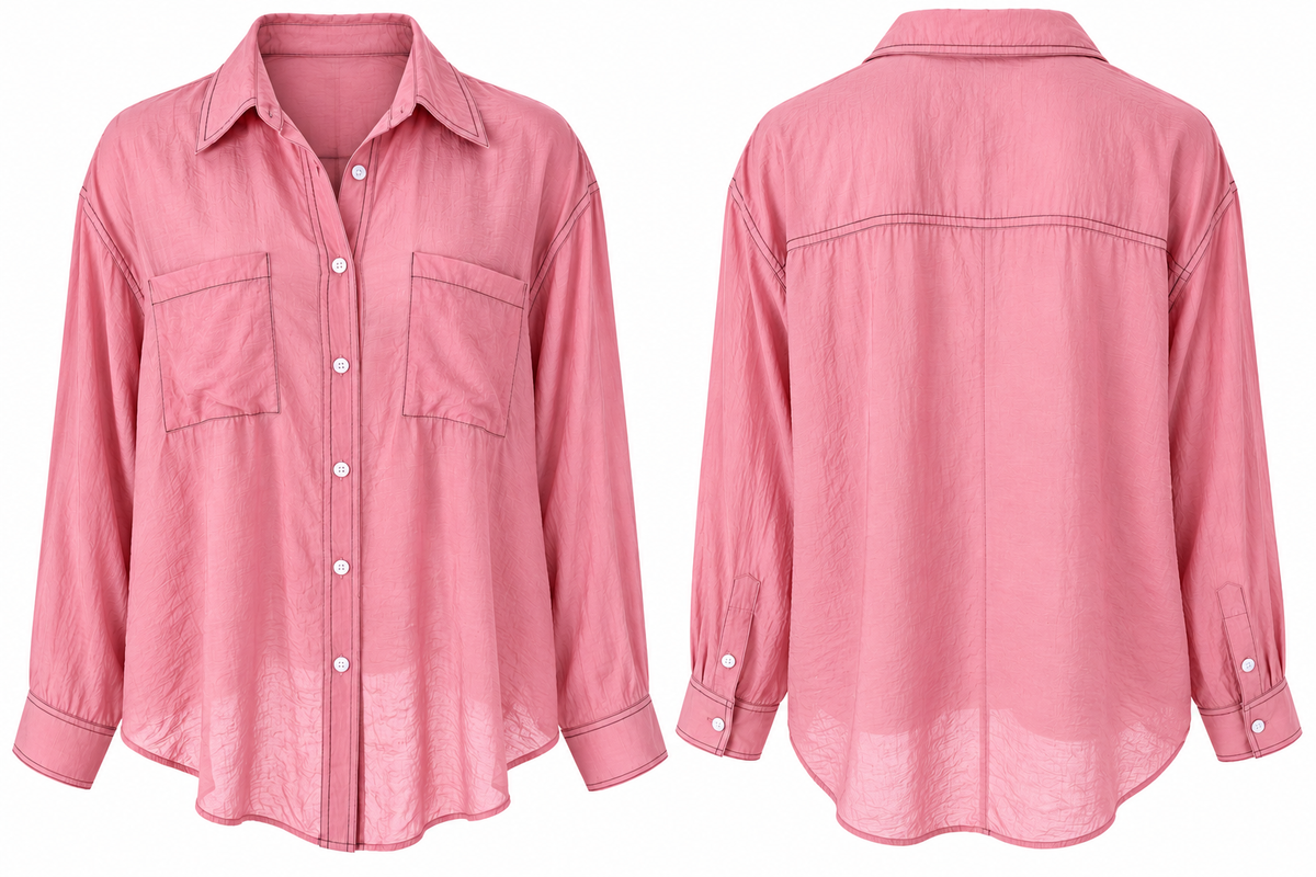 Maude contrast shirt dusk pink