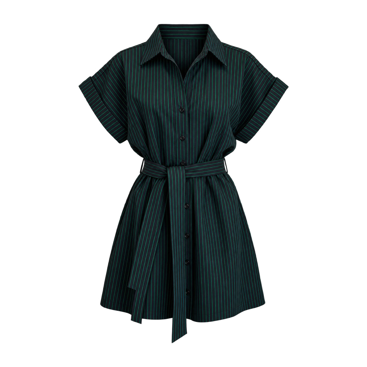 Chloe Dress - Emerald Stripe