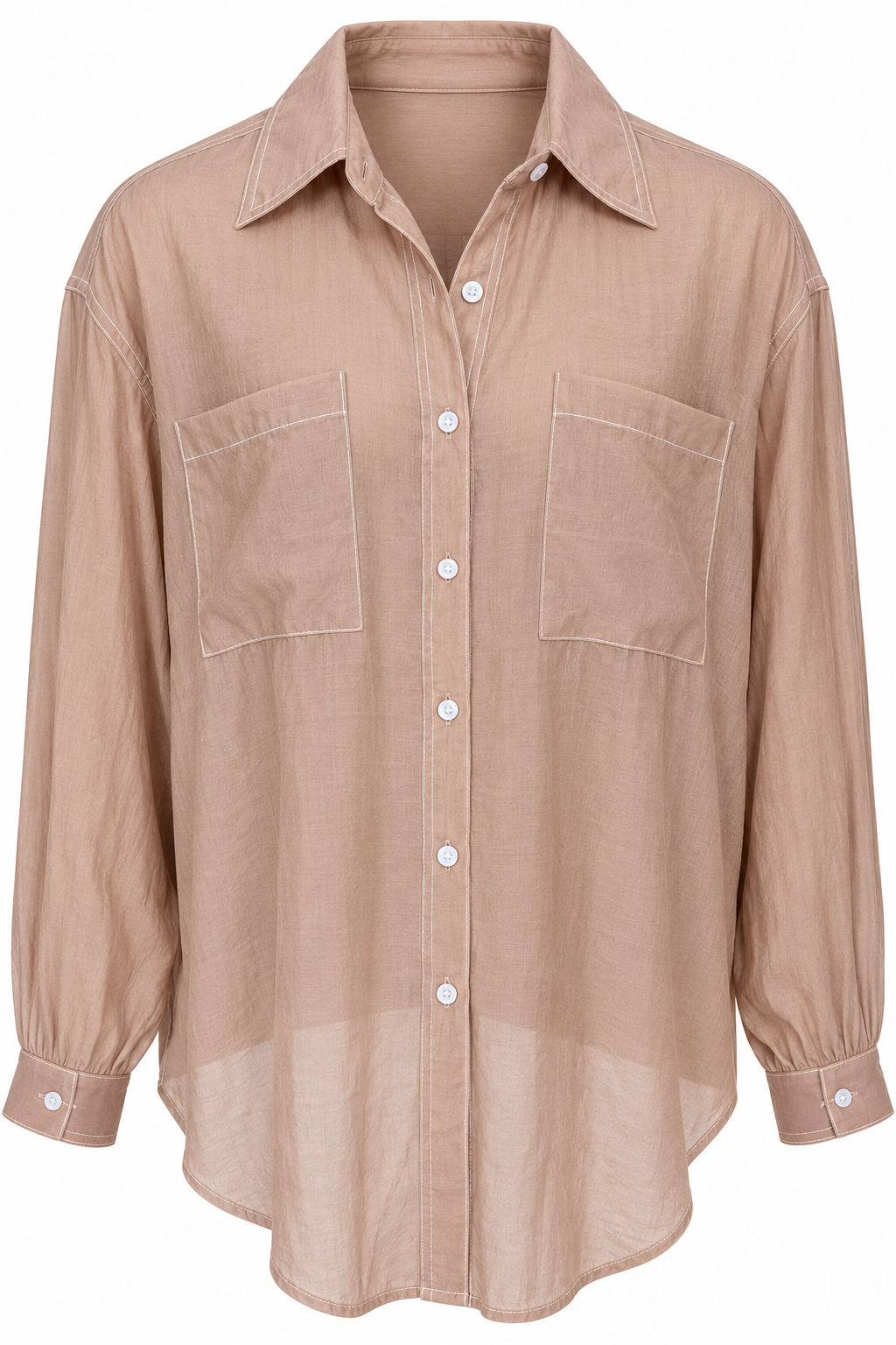 Maude contrast shirt Taupe