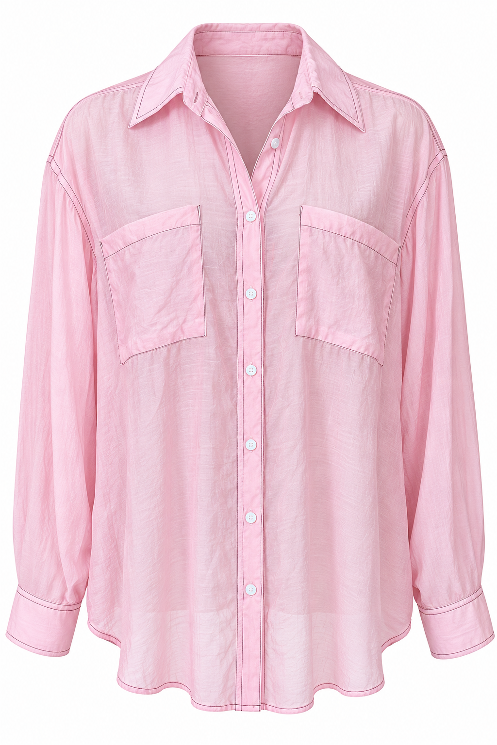 Maude contrast shirt light pink
