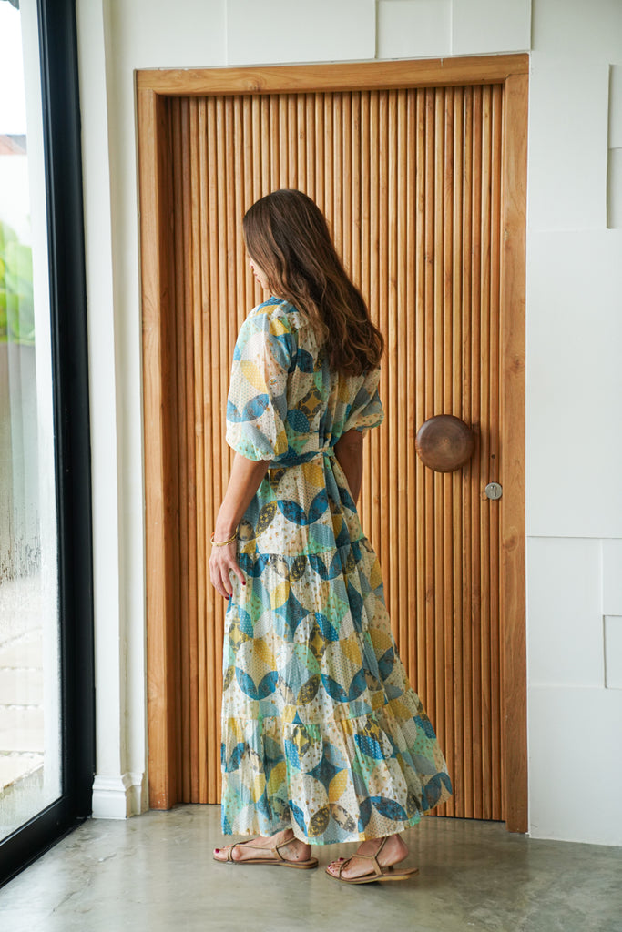 INES Dress (Spliced Greens)