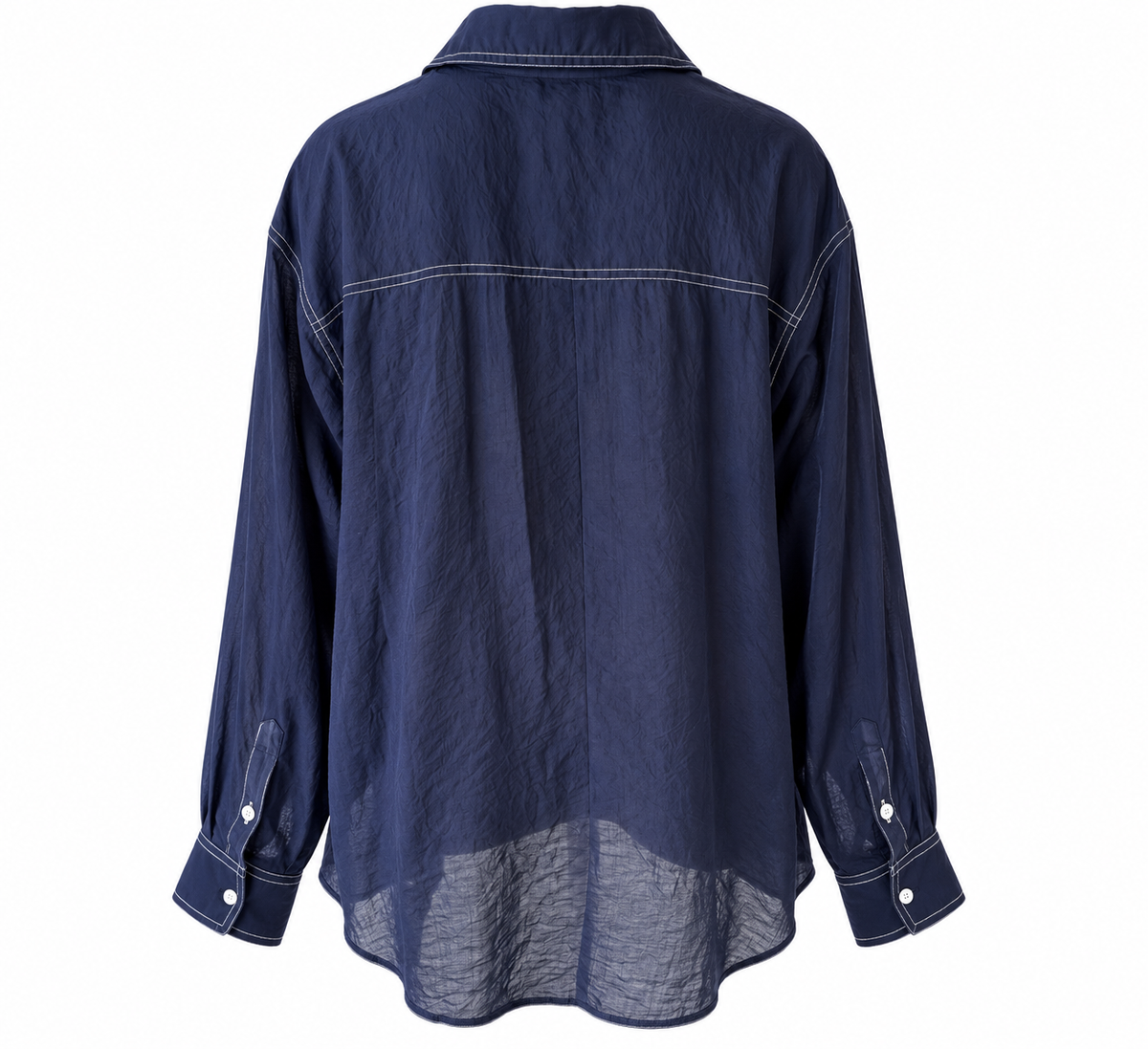 Maude contrast shirt Navy