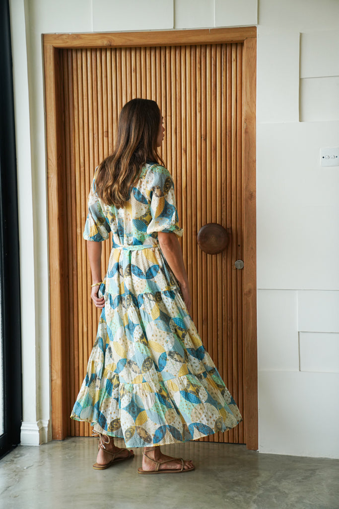 INES Dress (Spliced Greens)