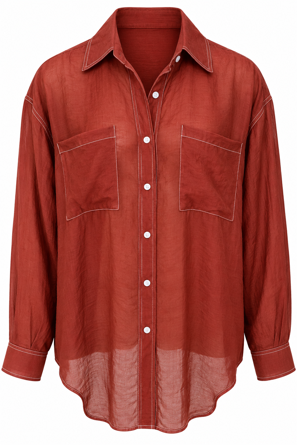 Maude contrast shirt pumpkin